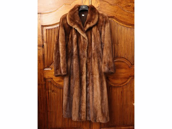 Biscuit colored mink fur coat