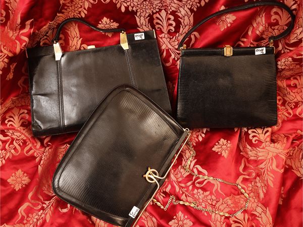 Three vintage handbags
