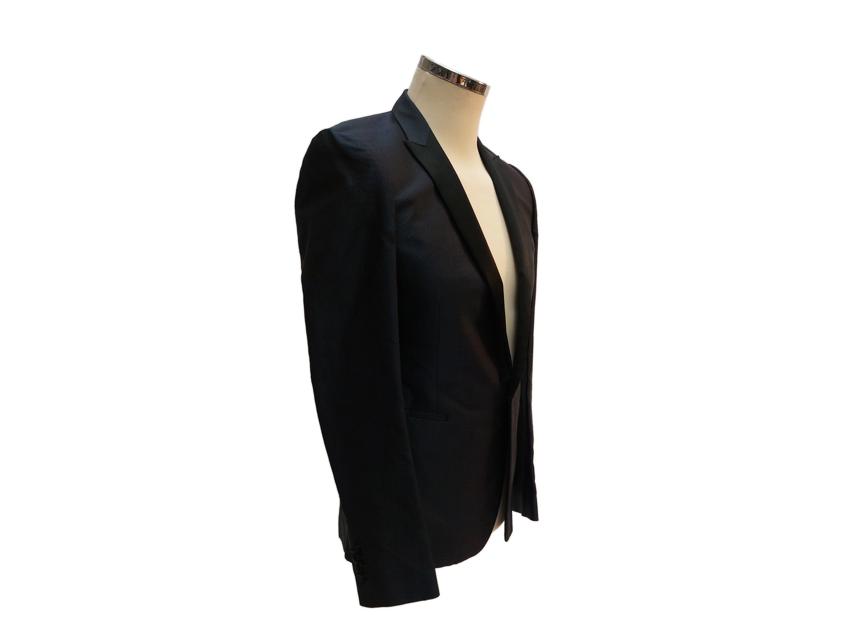 Roberto Cavalli - Giacca da Smoking in Damascato Blu e Nero