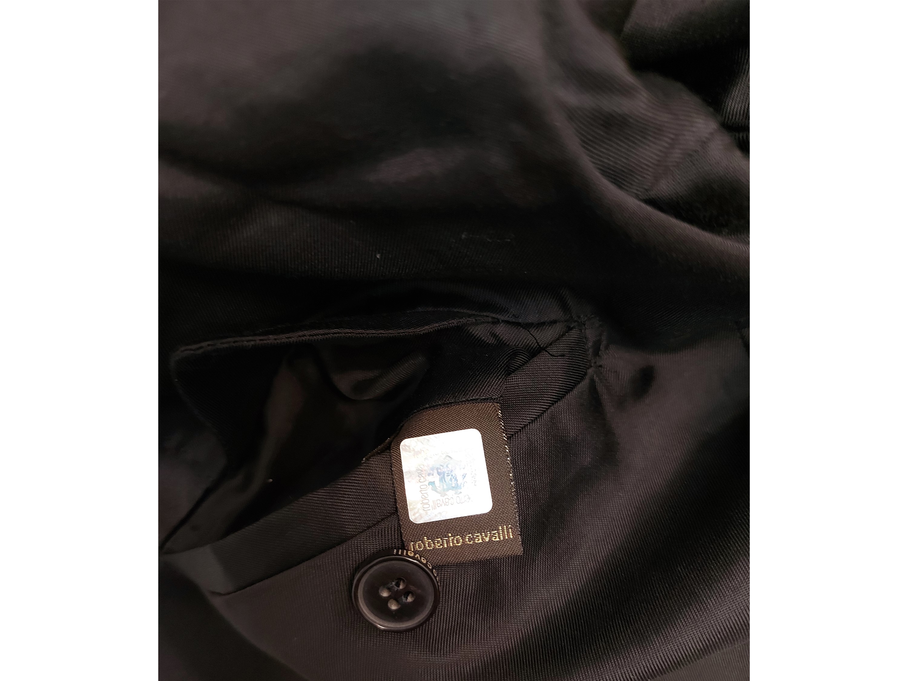 Roberto Cavalli - Giacca da Smoking in Damascato Blu e Nero