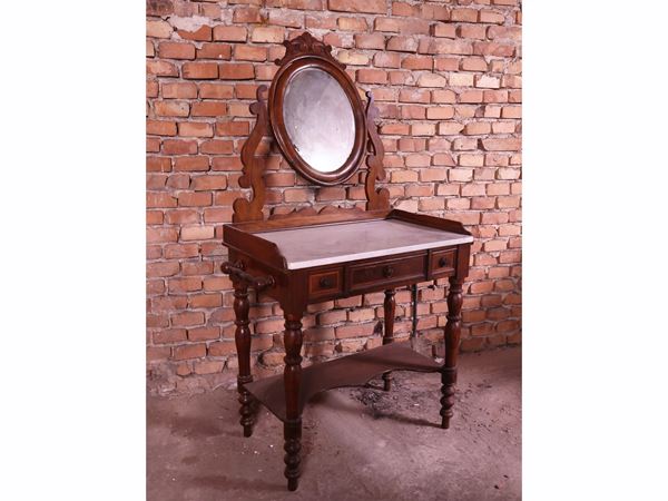 Toilette rustica in noce