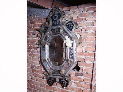 Specchiera ottagonale, vetro di Murano, inizio XX secolo