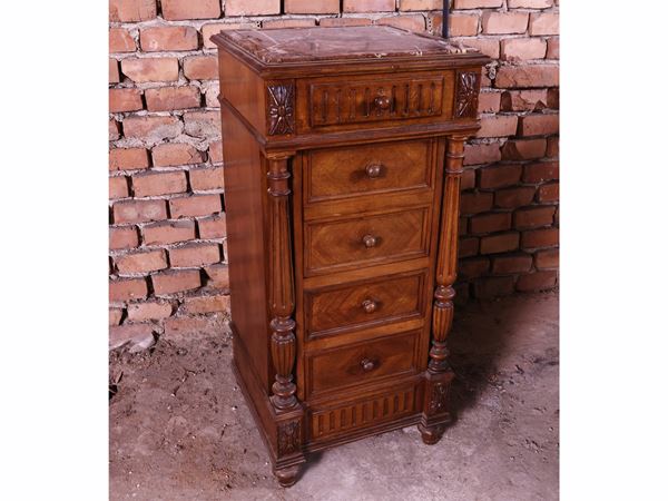 Walnut bedside table