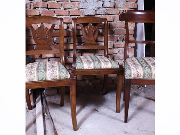 Pair of walnut chairs