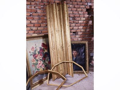 Assortimento di cornici d’epoca, legno e cornice da cm 30x50 a cm 160x160