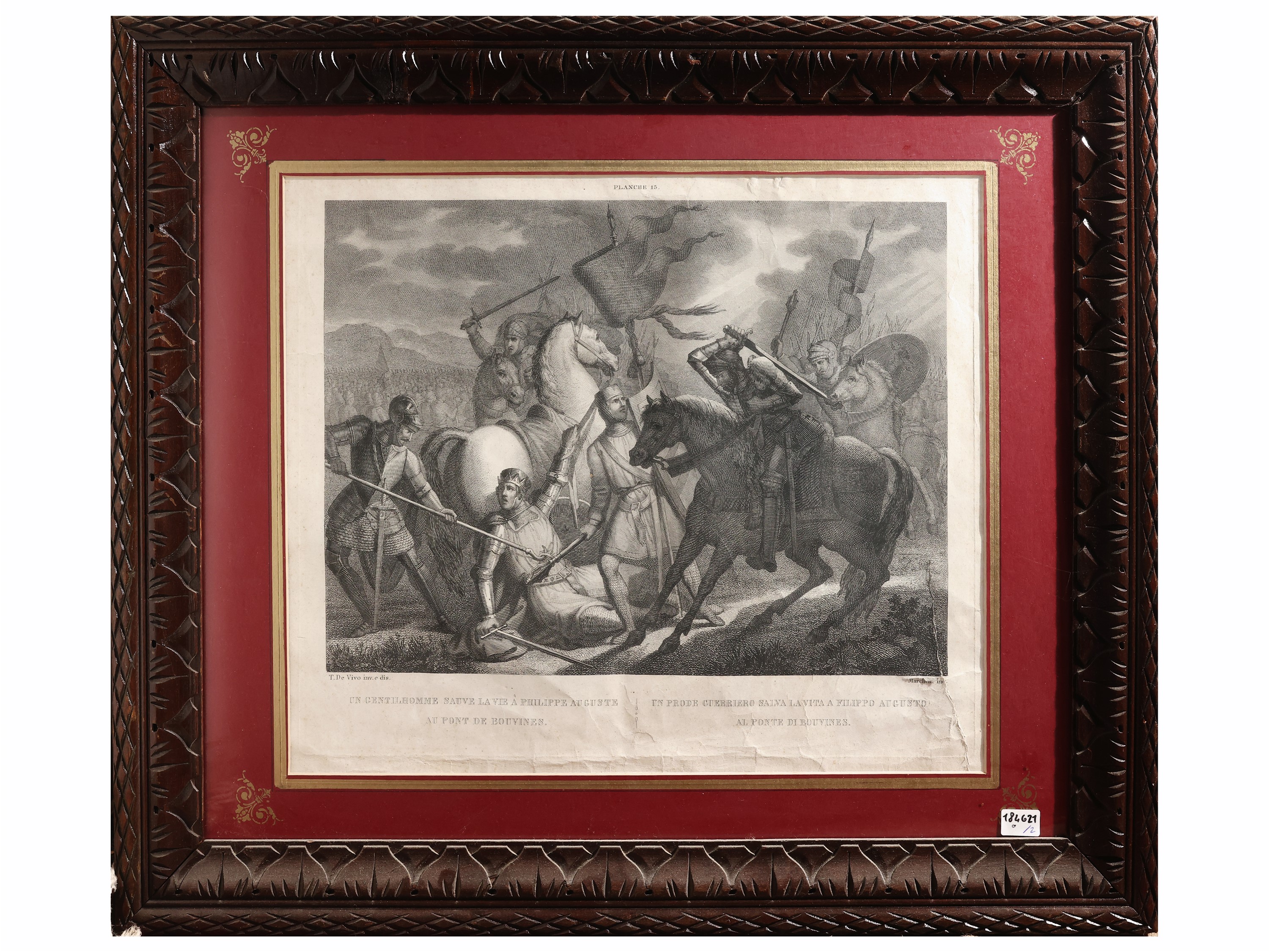 XIX secolo, Scene storiche, due litografie in cornice