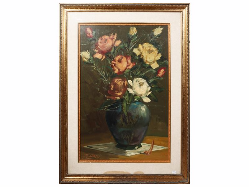 Raccolta di dipinti, Fiori (olio su tavoletta e tela)