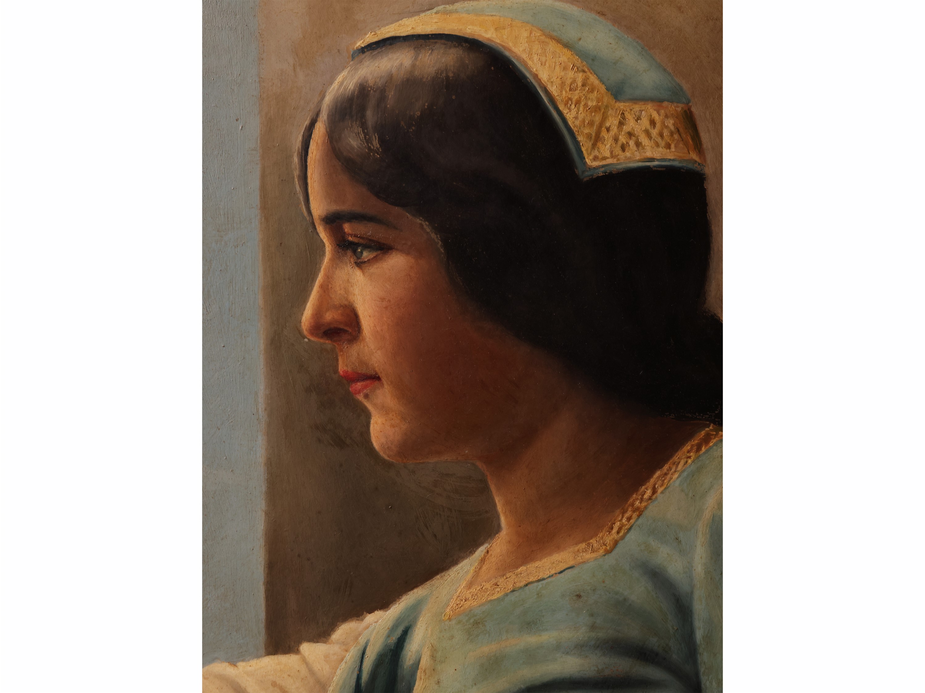 Natale Agostino Luci - Ritratto di dama in abito medievale