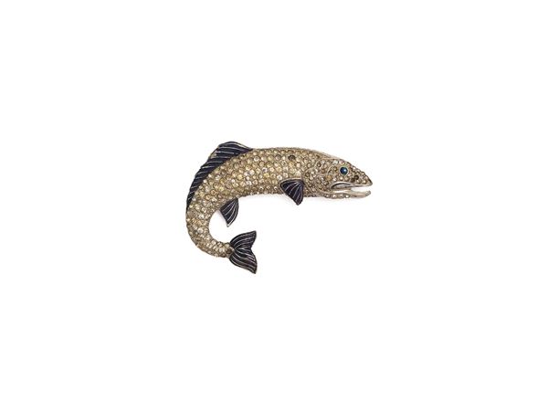 Animalier brooch in silver metal  - Auction Vintagemania - Maison Bibelot - Casa d'Aste Firenze - Milano