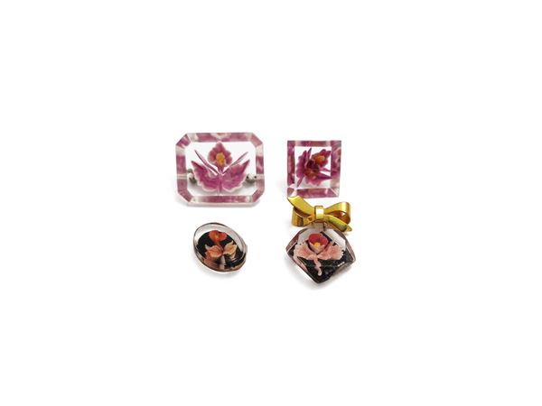 Bijoux floreali in lucite