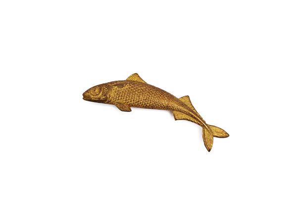 Golden metal animal brooch