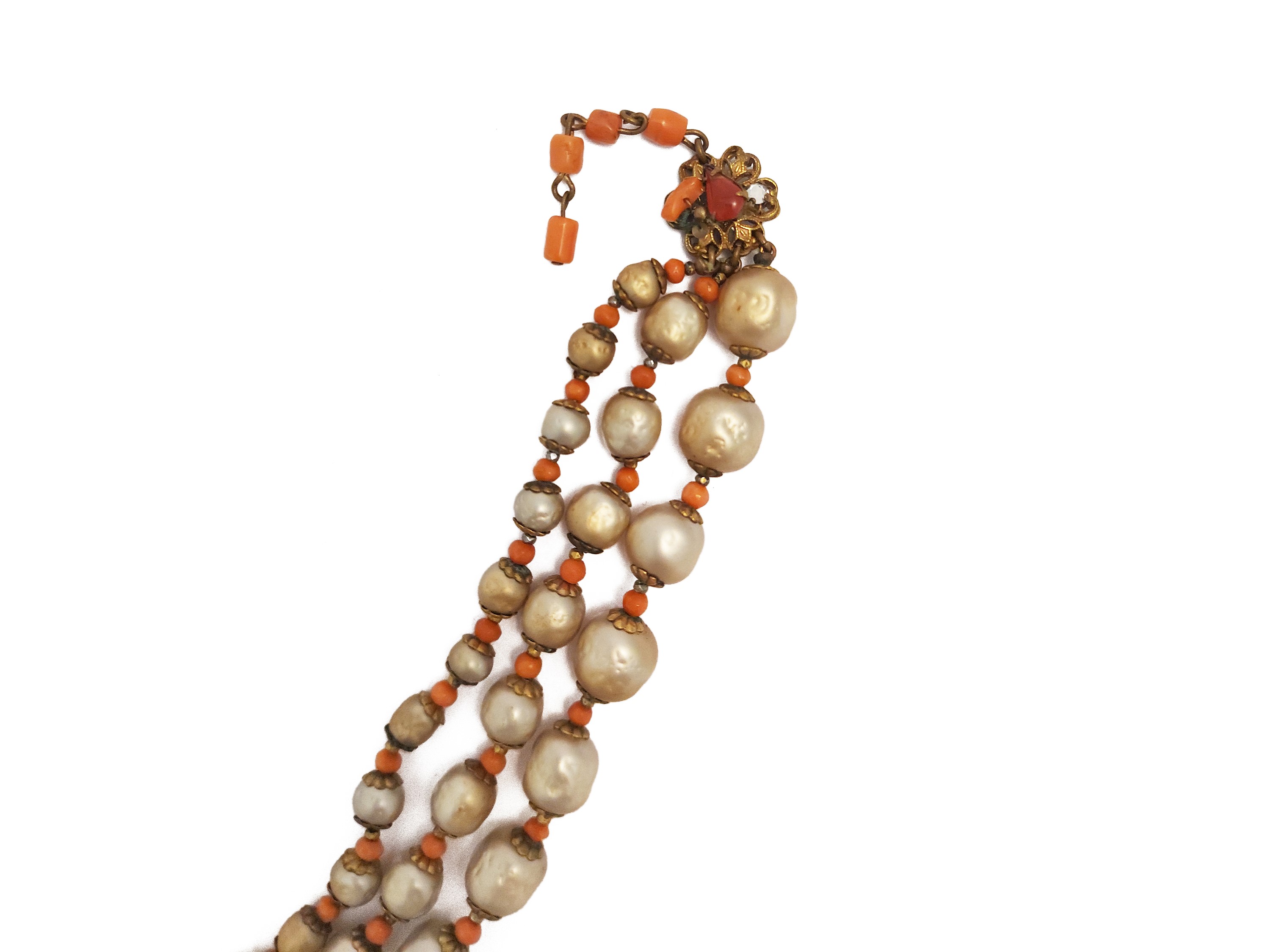 De Mario, Demi parure composta da collana e orecchini d'epoca, America, Anni Cinquanta