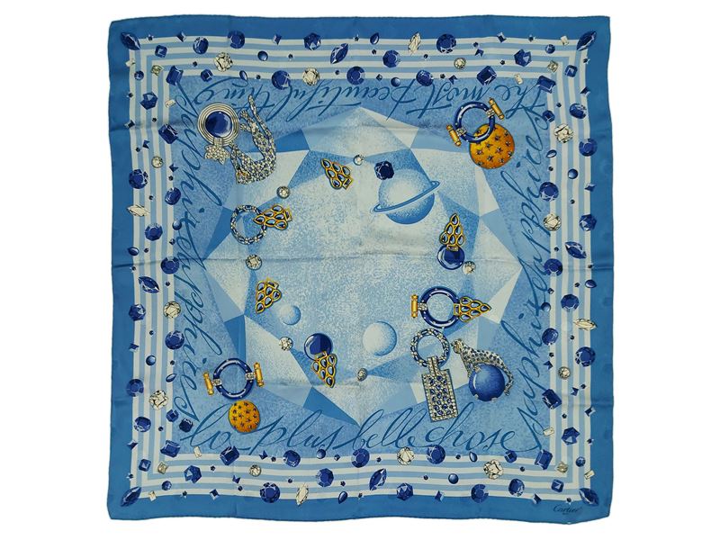 Cartier, Foulard in seta con motivo di gioielli