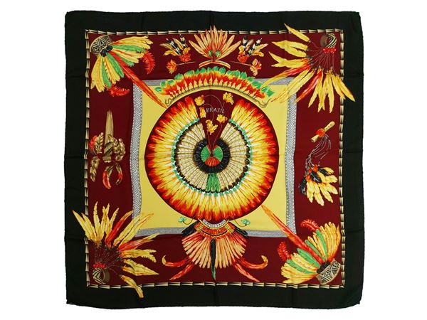 Hermès - "Brazil" silk scarf  - Auction Vintagemania - Maison Bibelot - Casa d'Aste Firenze - Milano