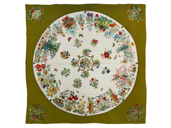 Gucci - Large silk scarf  - Auction Vintagemania - Maison Bibelot - Casa d'Aste Firenze - Milano