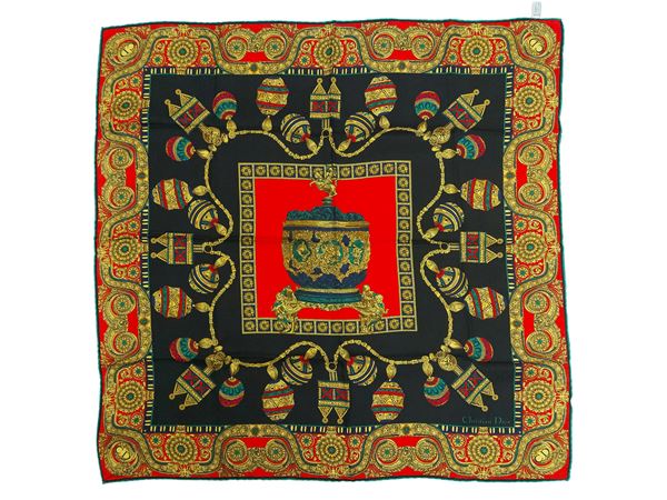 Christian Dior - Patterned scarf in silk twill