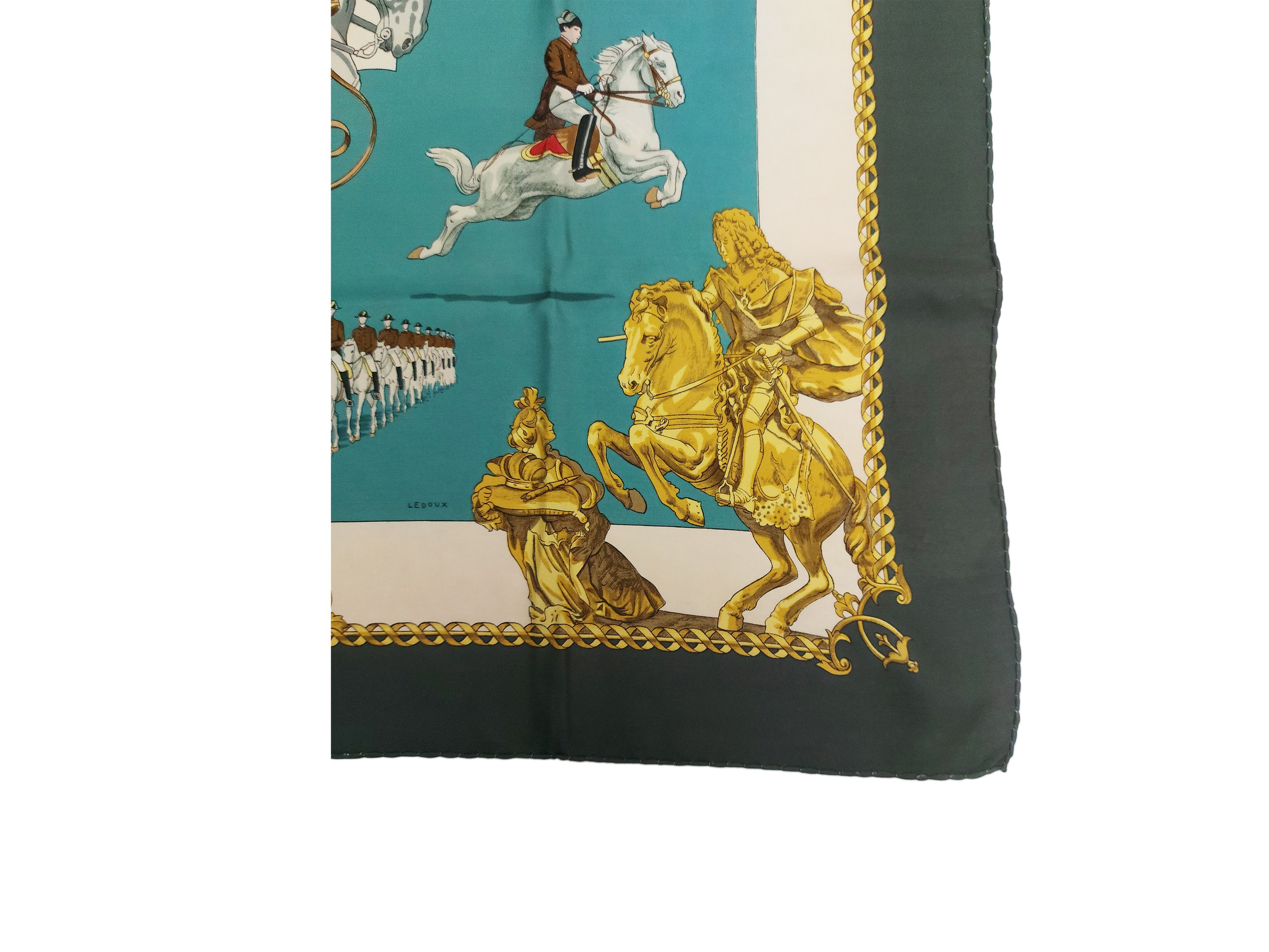 Hermès - Foulard "L'Ecole Espagnole de Vienne" in twill di seta