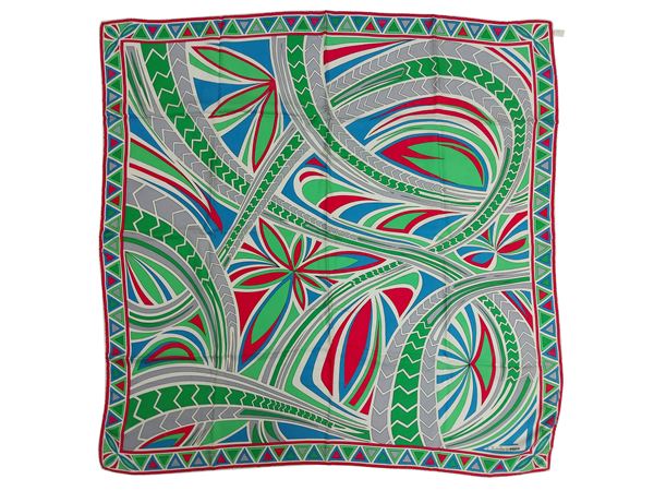 Emilio Pucci - Foulard in seta fantasia  - Asta Vintagemania - Maison Bibelot - Casa d'Aste Firenze - Milano