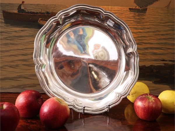 Circular silver serving plate, Cesa Alessandria  - Auction A Villa in Florence - Maison Bibelot - Casa d'Aste Firenze - Milano