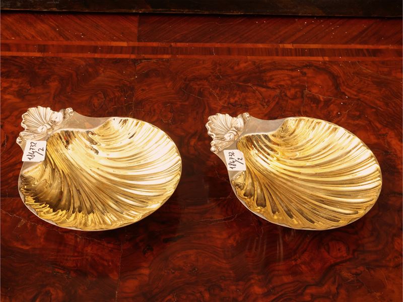 Coppia di vaschette in argento, Rino Greggio Padova