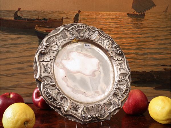 Vassoio circolare in argento