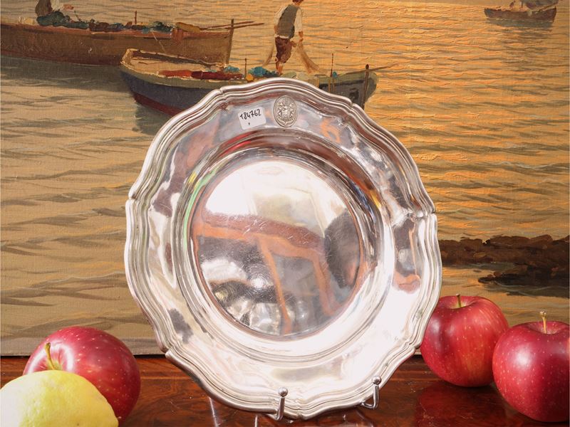 Piatto da portata circolare in argento
