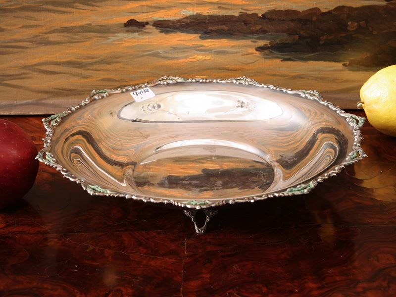 Cestino centrotavola in argento