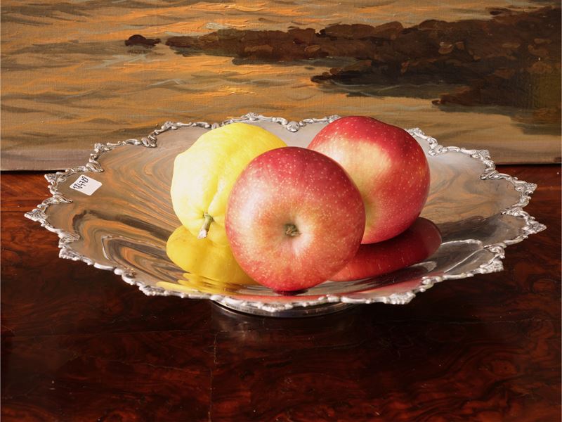 Fruttiera centrotavola in argento