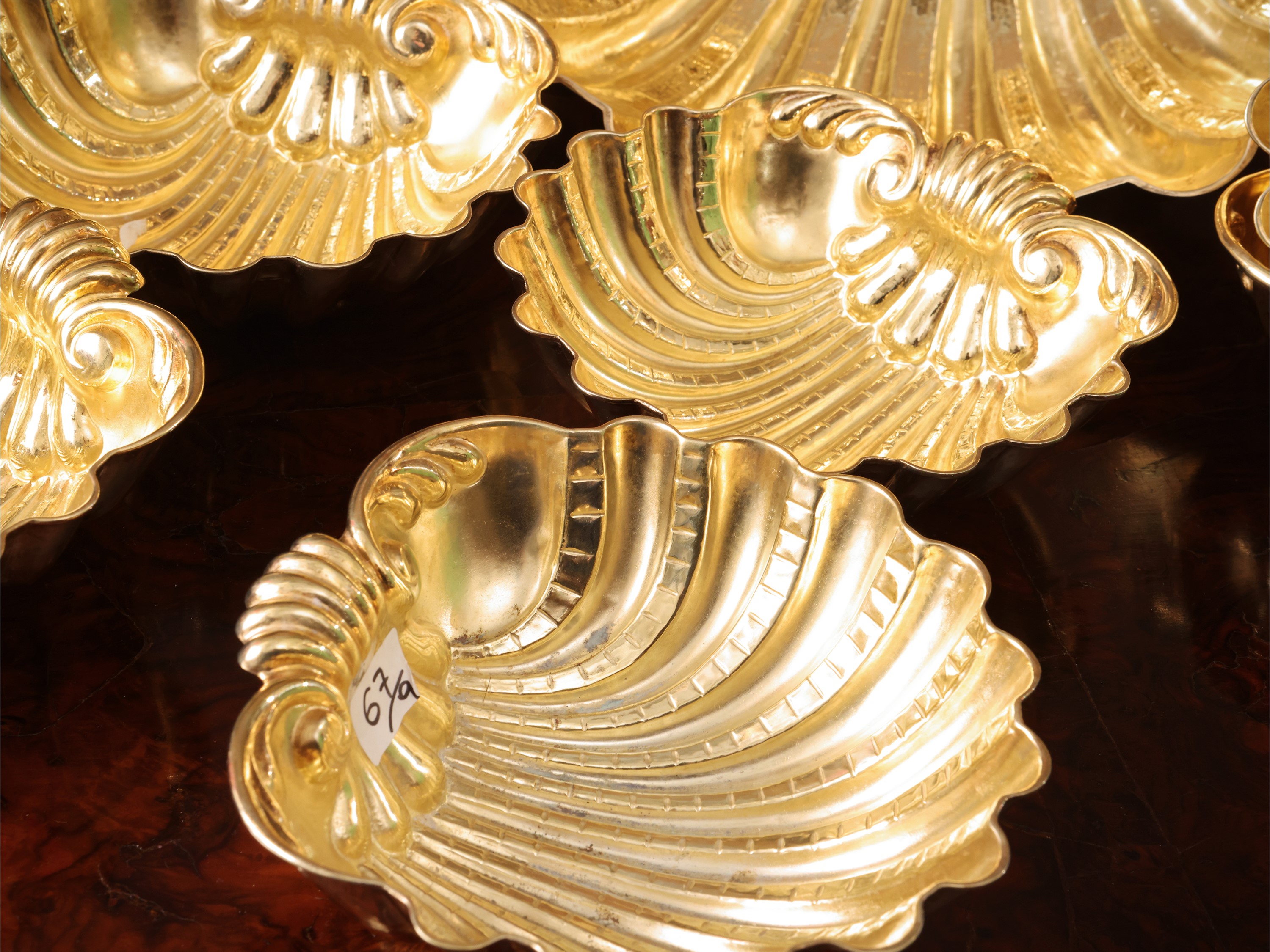 Set da antipasti in argento vermeil, Missaglia Venezia
