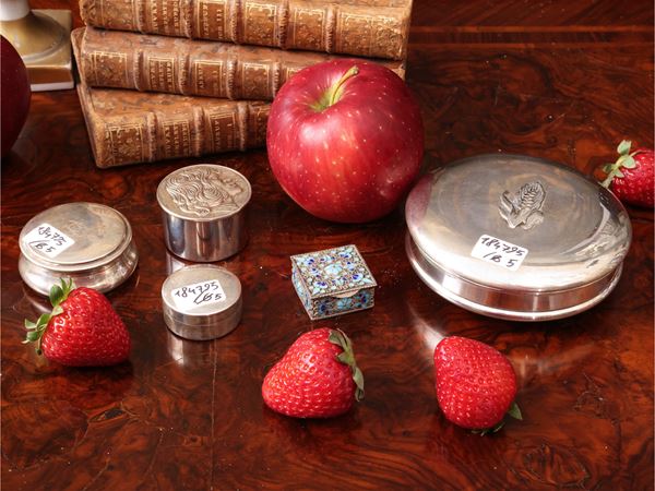 Collection of silver boxes