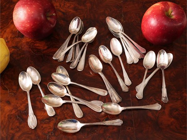 Miscellany of silver teaspoons  - Auction Florentine Residences - Maison Bibelot - Casa d'Aste Firenze - Milano