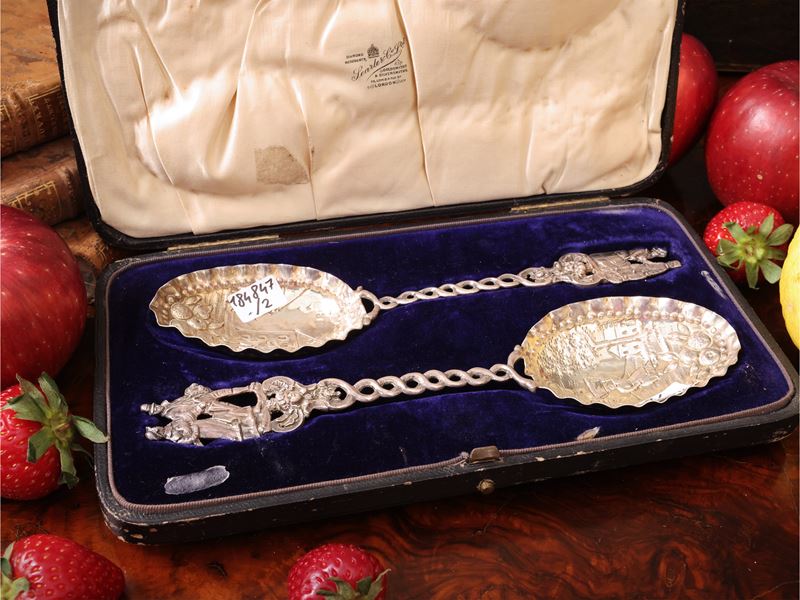 Cucchiai per fragole in argento 930