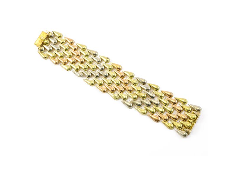 Bracciale in oro dei tre colori