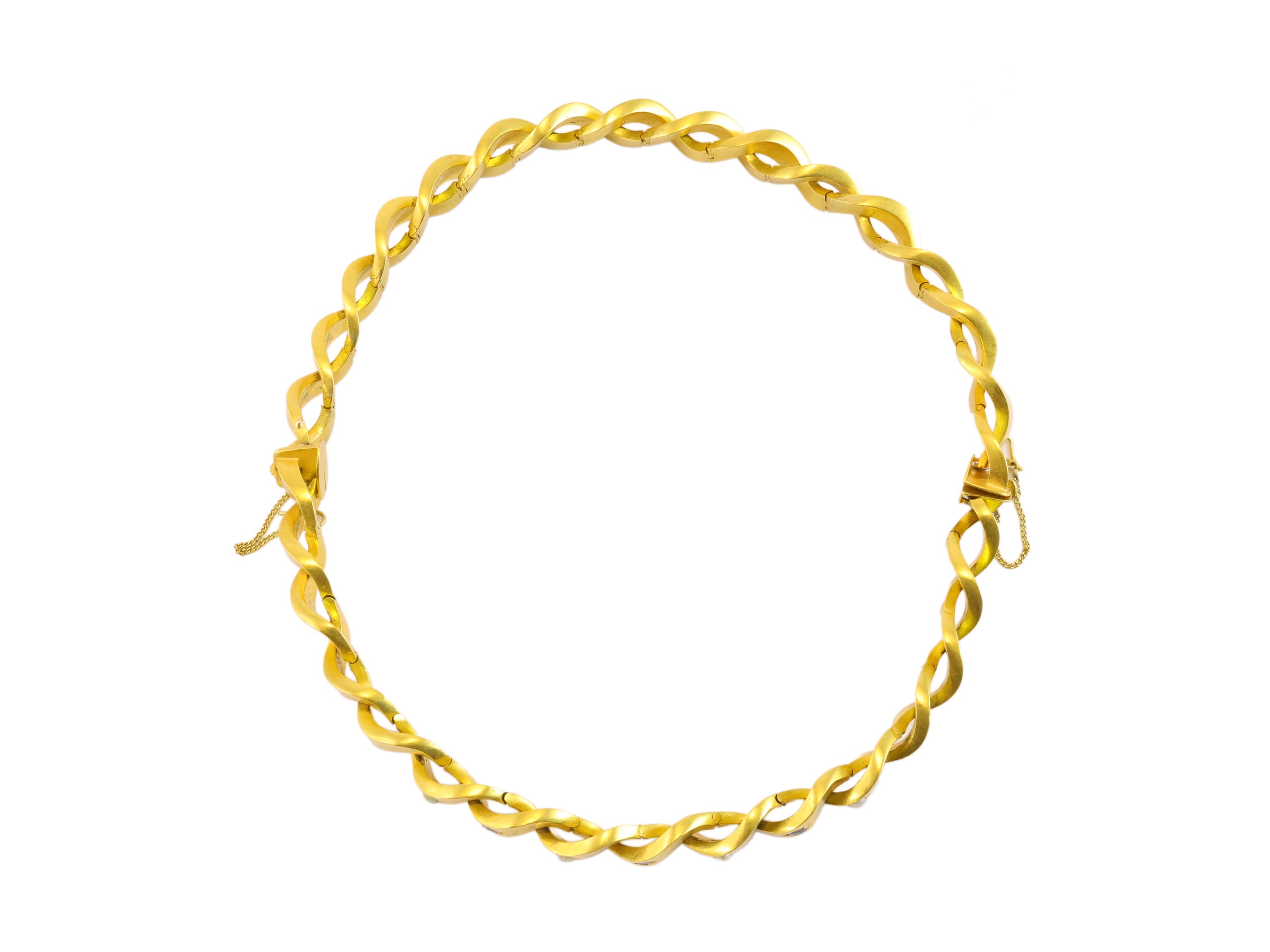 Collana girocollo in oro giallo