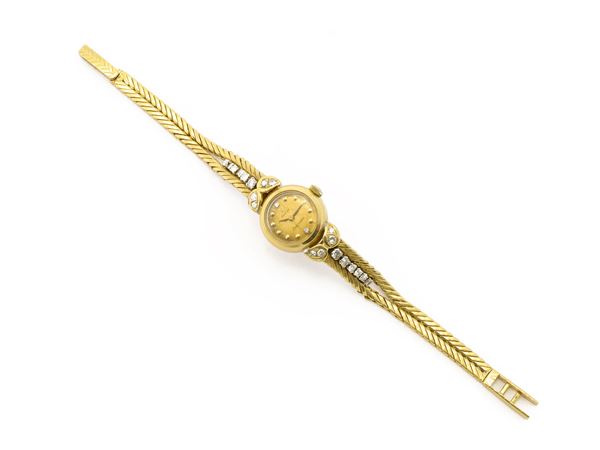 Omega Ladymatic, orologio in oro giallo e diamanti