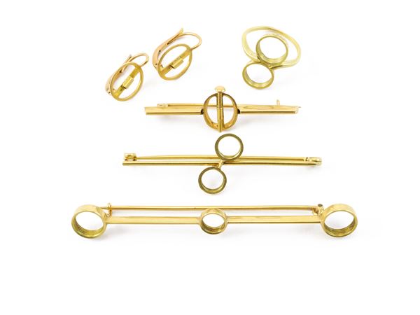 Sei montature in oro giallo  - Asta Gioielli e Orologi - Maison Bibelot - Casa d'Aste Firenze - Milano