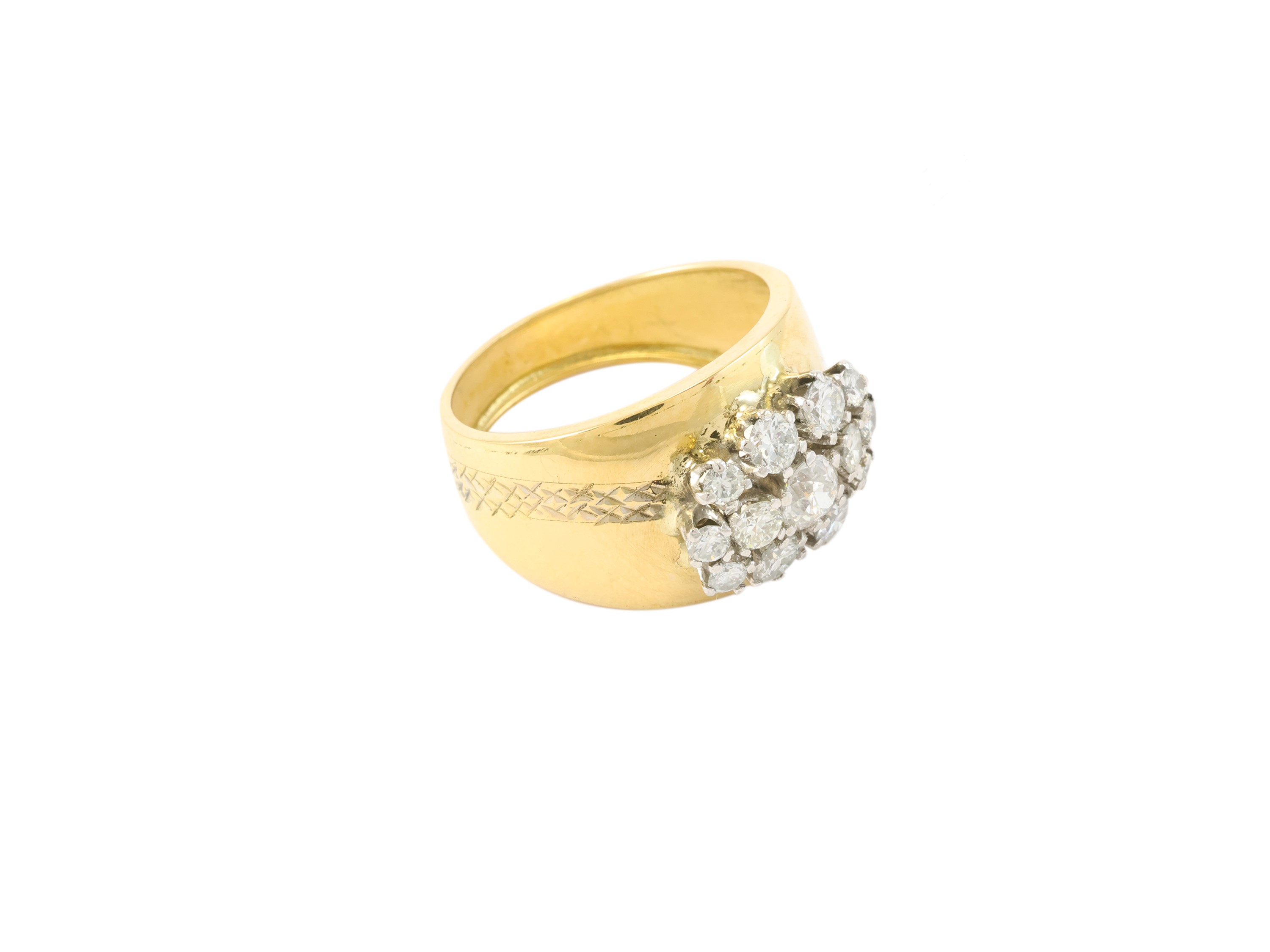 Anello in oro giallo e diamanti