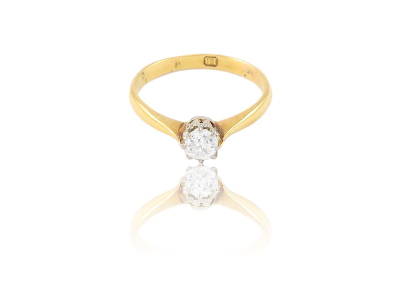 Anello in oro bianco e diamante