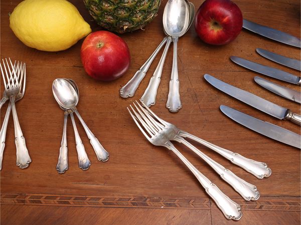 Silver cutlery service, Greggio Rino Padova