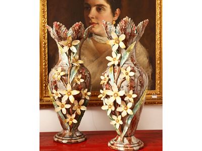 Coppia di Vasi Barboutine in Ceramica