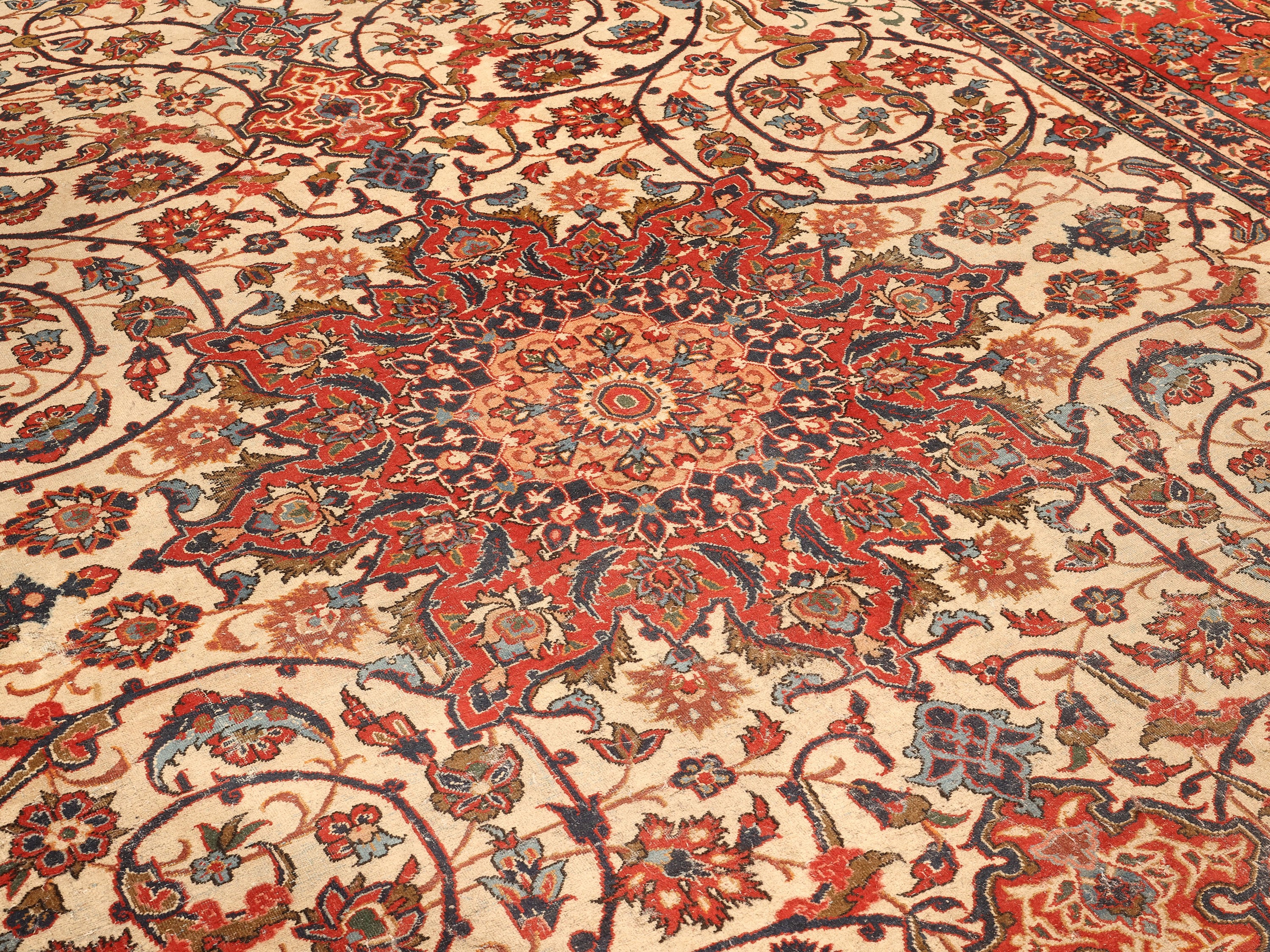 Tappeto persiano Tabriz, manifattura antica, 370 x 255 cm