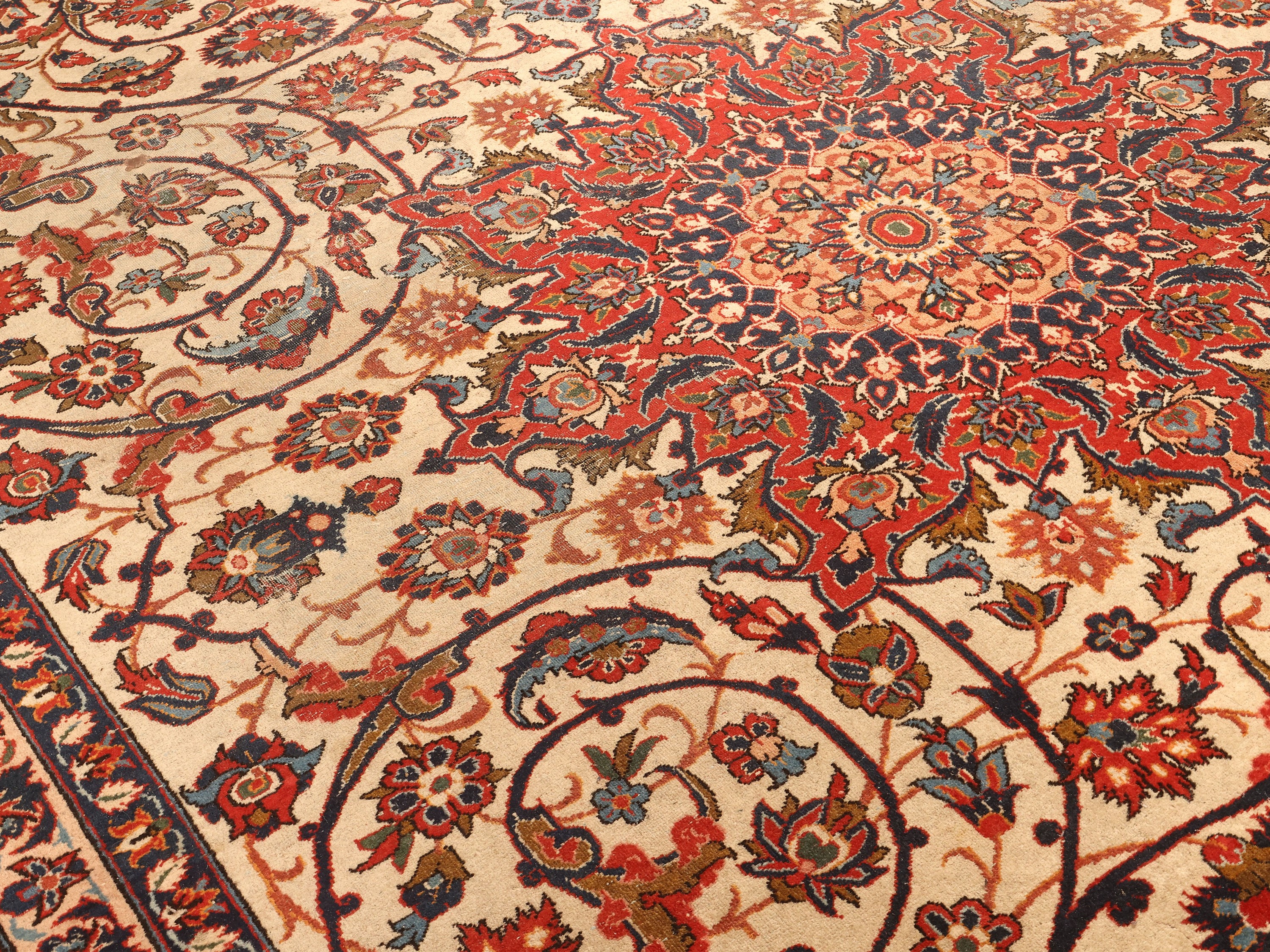 Tappeto persiano Tabriz, manifattura antica, 370 x 255 cm