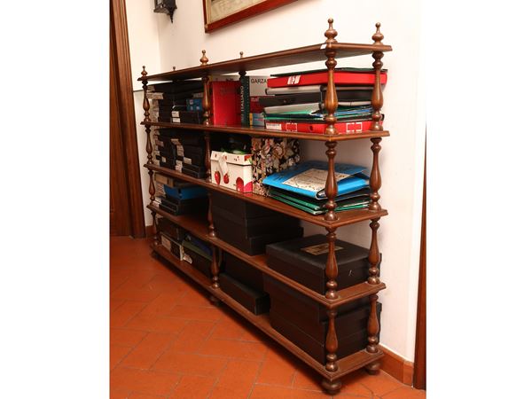 Etagere-libreria in noce
