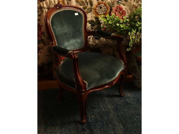 Poltroncina da bambino in noce