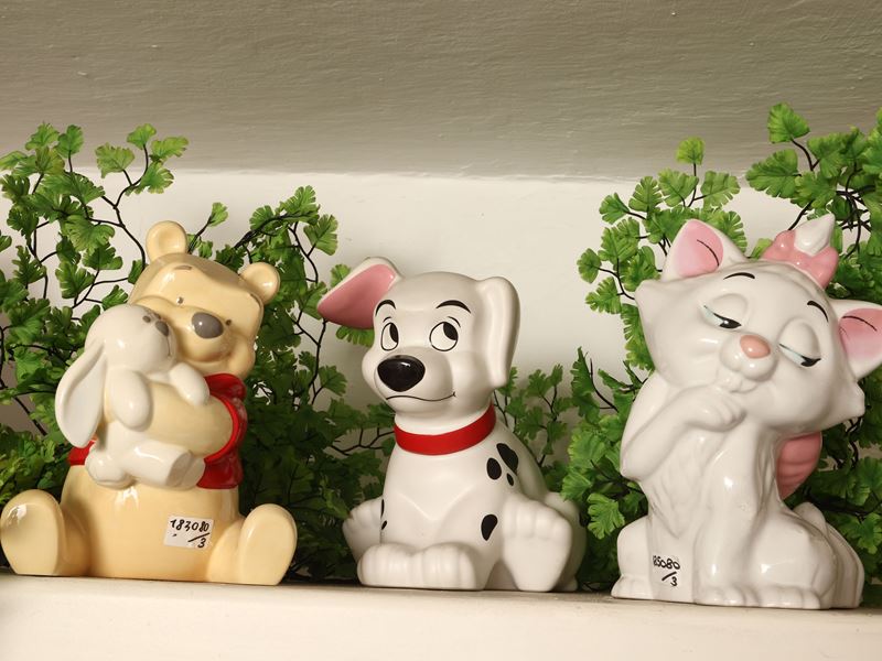 Salvadanai in gres, La Carica dei 101, Winnie the Pooh e gli Aristogatti