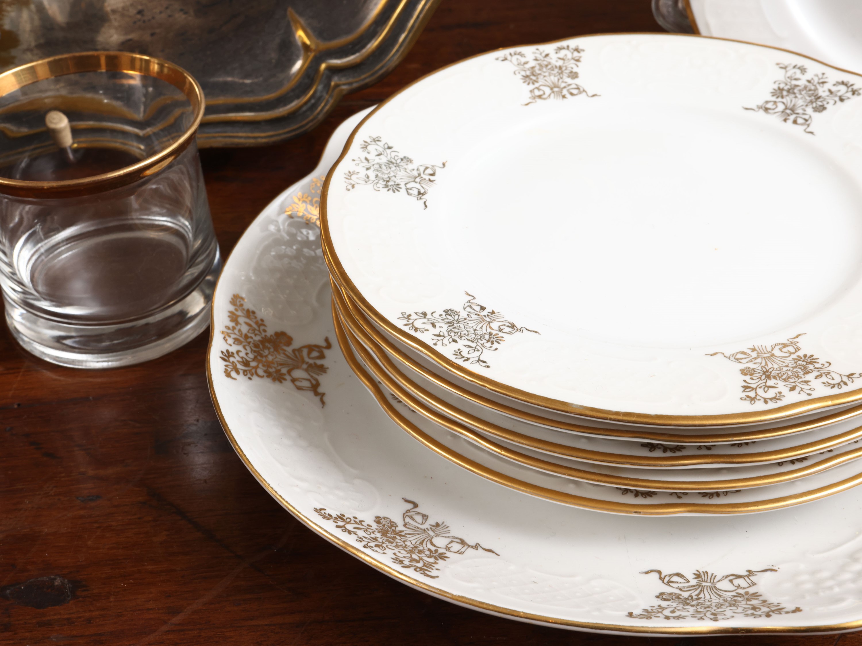 Accessori da brunch, set di vassoi e bicchieri