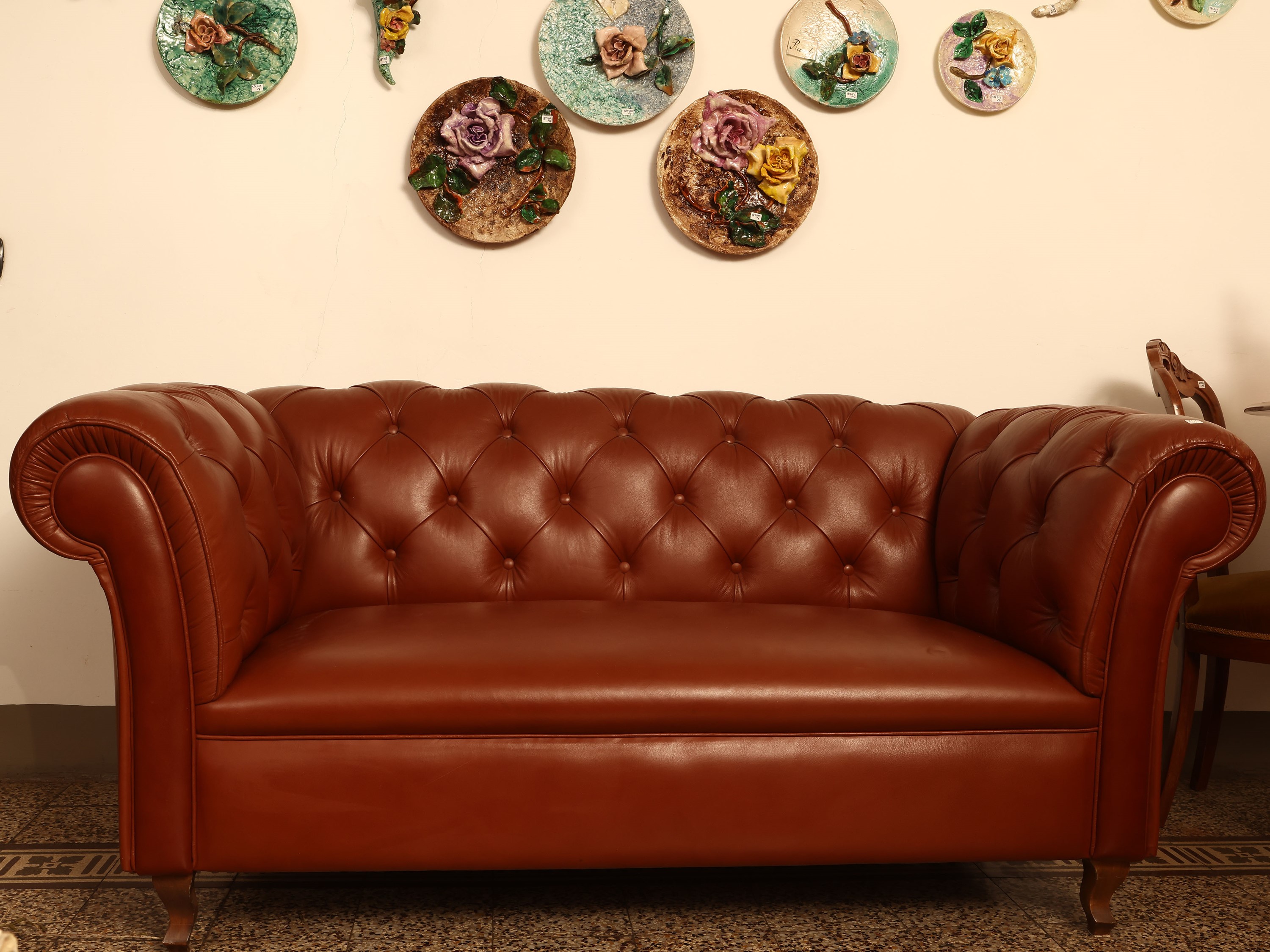 Divano a pozzetto in stile Chester