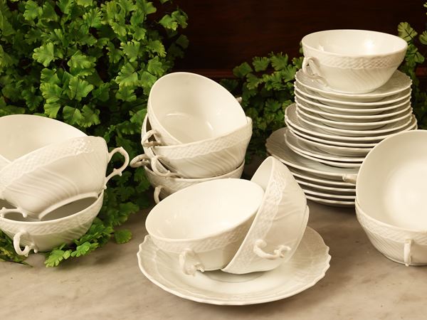 Set da consommé in porcellana Vecchia Ginori, Richard Ginori