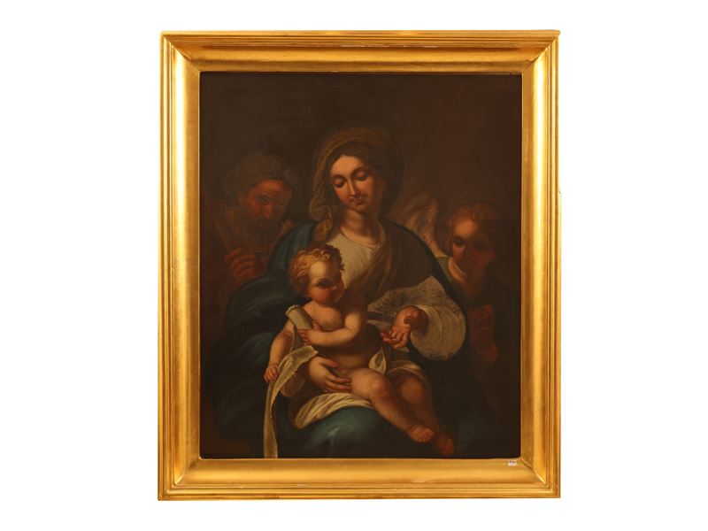 Sacra Famiglia con angelo