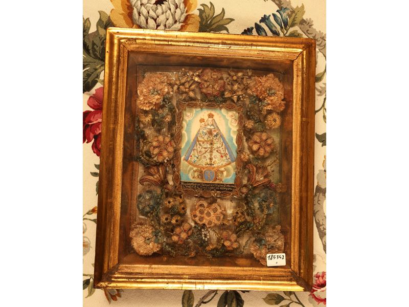 Scuola Tedesca del XVIII Secolo - Madonna di Loreto su olio su pergamena